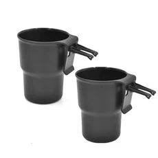 차량용 다기능 물컵 거치대 에어컨 콘센트 서스펜션 브래킷 고정 컵 음료 선반, 03 Black-2pcs