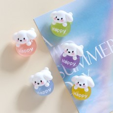 해피댕댕이 5P set 냉장고 현관문 인테리어 자석 작지만 강력한 귀여운 마그넷, 해피댕댕이 5pcs 세트 자석