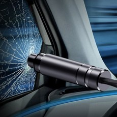 Yuhe기술주식회사/미래통상 낙하 구조 기구 해머 생존 비어 과자 키트 차량위급 미들 덮개 창문 비상 벨트 기기 응급, 블랙