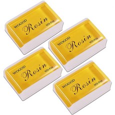 Rosin 바이올린 로진 천연 로진 4팩 먼지 부족 범용 (50P-브라이트 옐로우)