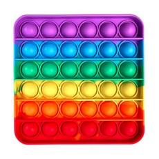 로봇 플라자(ROBOT PLAZA) 푸시 팝 버블 아이 장난감 지능 발달 장난감 스트레스 해소 세탁 가능한 스퀴즈 장난감 남자 아이 여자 아이 성인 (사각형)