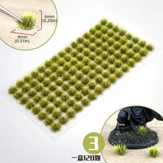 소형 잔디 클러스터 모델 Diy 식물 재료 HO 철도/건물 정원 풍경 레이아웃 디오라마 키트 120Pcs/53Pcs, 120pcs type3
