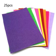 25Pcs 부직포 펠트 패브릭 시트 를위한 바느질 패치 워크 헝겊 번들 Scrapbooking DIY 퀼트 시트 봉제 공예, 보여진 바와 같이