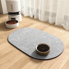 VIKAMA 반려동물 논슬립 방수 식기매트 50 x 30 cm 고양이 식기 매트 흘림방지 논슬립 패드 실리콘 매트 파스텔펫 반려동물 스웨트캣 흘림방지 식기매트, 1개, GZN-3