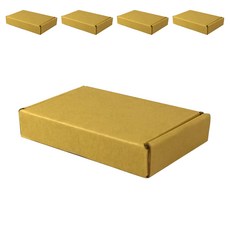 紙箱大地 1號飛機盒 13x8x2.5cm E浪紙板 免膠帶組裝 小型收納盒, 牛皮色, 5個