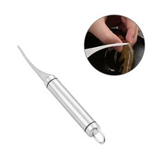 새우껍질제거기 (스텐 새우칼 E타입 1P) 새우 내장제거 칼 도구 기구 쉬림프 주방 나이프 칼, 19CM, 1개