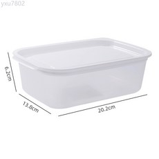 廚房收納冰箱保鮮冷凍收納盒帶蓋置物食品食物水果蔬菜整理雞蛋盒, 大號PP冰箱收納盒, 1個