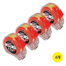 cnm 자야줄자 투명양면줄자 3.5m 16mm 양면눈금 고급열처리 줄자 휴대용 줄자 양면, 4개