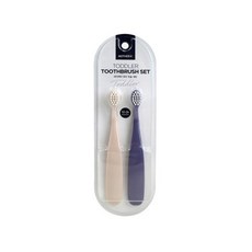 마더케이 0.5단계 유아 칫솔 2종 세트, 크림베이지 + 밀키퍼플, 2개입, 1세트