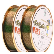 나일론 점박이 낚시줄100M, 1.5호, 그린