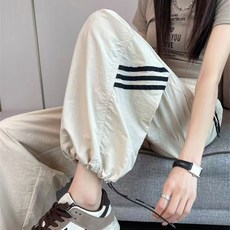 COSYEVNO 미국식 운동 속건 카고 바지 여름 루즈핏 일자 조거 팬츠
