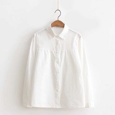 둥근카라블라우스 흰색블라우스 면접 화이트 셔츠 베이직 여성 남방 순면