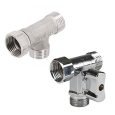 스텐 티밸브 T밸브 수도연결 분배기 비데밸브 아답타 세변대부속 15A, 스텐 304 비데T 15A, 1개