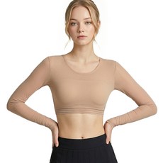 엔조이핏 골프 여성 이너웨어 크롭탑 냉감 쿨 이너티 UV 자외선차단 티셔츠 언더레이어