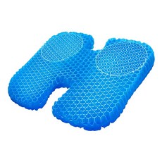 Amazon.co.jp 한정 치틸로바 (TITIROBA) 겔쿠션 쿠션 방석 인체공학 무중력 벌집 구조 땀이 차지 않는 사무실 휠체어 자택용 세탁 가능 커버 포함 블루 22FC018