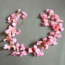 생화같은 벚꽃 나무 조화 가랜드 소품 장식, 줄기형 벚꽃 B타입-핑크, 1개, 1개