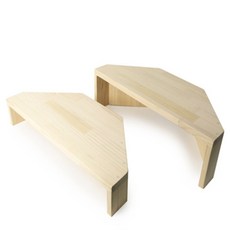 올데이픽 코너 모니터받침 원목모니터스탠드, H140