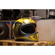 捷寶 Air Runner 限量款 越野復古山車帽 手工彩繪 內置墨片 小帽體, 黃色彩繪款,XXL, 1個