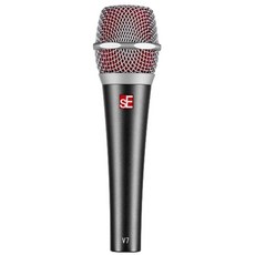 노래 음성 및 스튜디오 녹음을 위한 SE Electronics V7 다이내믹 마이크 - 슈퍼카디오이드 알루미늄 보이스 코일이 장착된 XLR 휴대용 전문가용 마이크 - 빈티지, V7 - Gray, V7 - Gray_154354