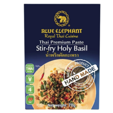 BLUE ELEPHANT 泰式打拋聖羅勒醬，道地泰式風味，快速簡單，多種料理用途, 1個, 70ml