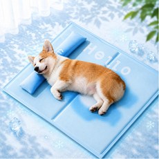 벤스투 극강냉감 강아지 고양이 쿨링매트 여름매트, 1개, 블루