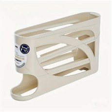 滾輪式雞蛋收納盒 冰箱側門專用 保鮮整理神器, 1個, 单排4层纯白色