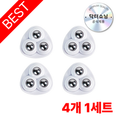 닥터쇼닝 부착식 회전 바퀴 3구, 4개, 애매랄드화이트