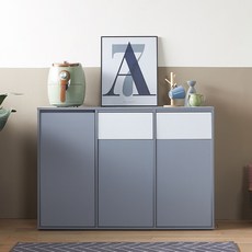 공간철학 라파스 정수기다이 분리수거함 정수기 선반 주방 미니 수납장 1200, 그레이