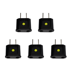 220V 플러그 110V 콘센트 변환 젠더 모양만 변환 전압 변환 아님 프리볼트 기기 전용 미국 일본 대만 필리핀 여행용, 5개, 블랙, 45mm
