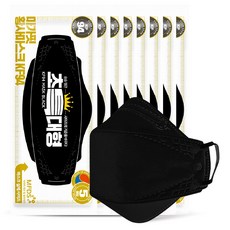 마가핏 숨숨 젤큰 황사 마스크 초특대형 KF94, 5개입, 8개, 블랙