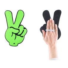 브이 손가락 장갑 소형 22cm 그린 행사장용장갑 선거용품 손장갑 응원장갑 연극장갑