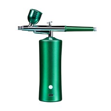 압축기가 포함된 무선 에어브러시 키트 충전식 핸드 세트 도구, Green, 2) Green