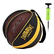 XIGMA 농구공가방 축구공 가방 겸용 볼가방 농구볼백, 블랙+펌프(블루), 1개