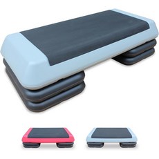 스컬퐁 에어로빅 스텝 플랫폼 30인치 14인치 높이 조절 가능한 피트니스 근력 운동을 위한 라이저 운동 홈 헬스장용, Red-30"×14"-4