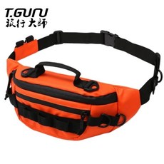 多功能路亞包 旅行大師防水路亞腰包大容量戶外包運動斜挎包單肩多功能旅行胸包 釣魚背包 釣魚包 路亞背包 路亞腰包 路亞肩, 橘色【側邊插鎖】