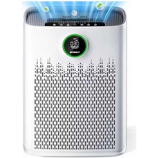 가정용 대형 객실용 공기청정기 트루 헤파 필터 스마트 모드 PM2.5 공기질 디스플레이 22dB 슬립 2X 정화 기능이 있는 아로마테라피 및 360 공기 배출구 HAP603 화이트, Bright White