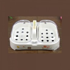 비누거치대 플라워 비누케이스 2칸 손잡이 뚜껑형, 기본