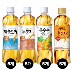 웅진 액상차 4종혼합 카무트현미차+하늘보리+누룽지차+옥수수수염차 5개씩 총 20개, 500ml × 20개