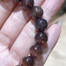 頂級血滴堇青石手鍊 10.5mm 星空星光貓眼效應 附鑑定證書, 1個