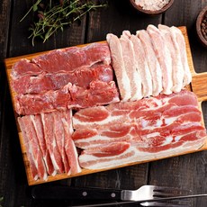 파파네정육점 배터지는 돼지고기 모듬 삼겹살 목살 가브리살 갈매기살 항정살, 2. 배터지는 돼지고기 모둠, 1.1kg, 1개