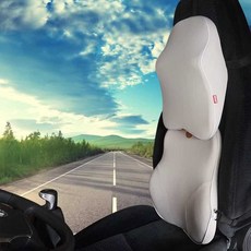 OG1 헤드레스트 차량용 목베개 트럭용 목쿠션 버스 트레일러 건설 차량 특수 차량 대형차 허리 지지대 메모리폼, 1개, 스타일 B 연회색 정장