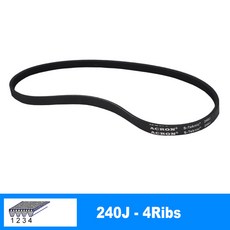 모터 리브 모델 RC 벨트용 240J PJ610 변속기 DIY 벨트, 1Piece 4Ribs, 1개