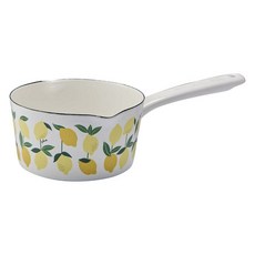다마하시 플룬 법랑 밀크팬 일본제, 1개, 15cm, 레몬