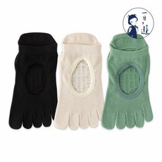 NicoFun 愛定做 3雙腳背簍空止滑瑜伽襪 淺口隱形襪 矽膠防滑室內襪 皮拉提斯襪 (女襪22-24.5cm)