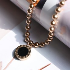 NOID-B 鋼製雙面珍珠貝球鏈項鍊手鍊腳鍊 3色