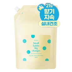 소소이지 실내건조 퍼퓸 섬유유연제 그리너리 머스크 리필, 1개, 2L