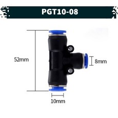 원터치 공압 공기 피팅 09.PGT10-08, 1개