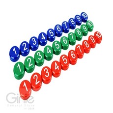 숫자 자석 1-10 강력자석 둥근자석 숫자공부, 빨강