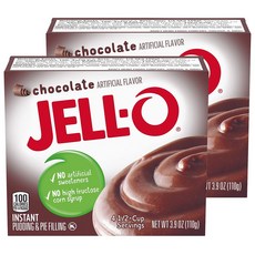 젤오 인스턴트 푸딩 & 파이 필링 초콜릿, 110g, 2개