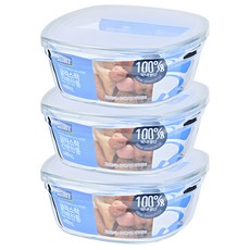 글라스락 간편찬통 밀폐용기세트, 3개, 480ml